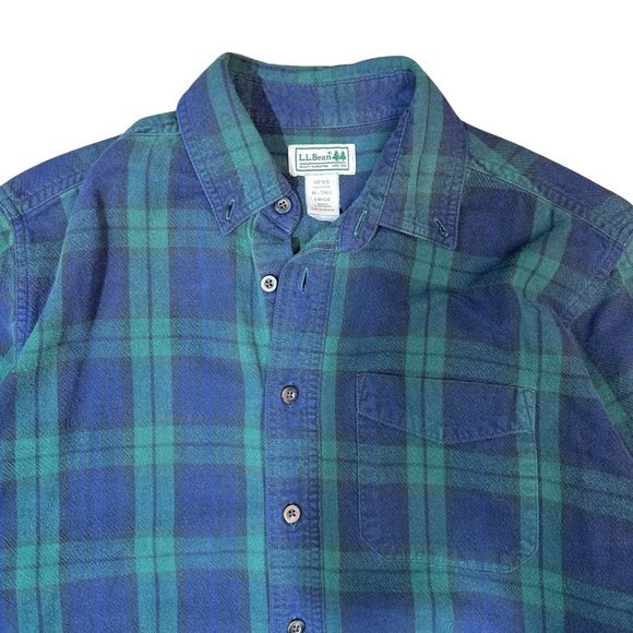 (M) Vintage L.L. Bean Men’s Flannel Button Down down - Picture 2 of 4